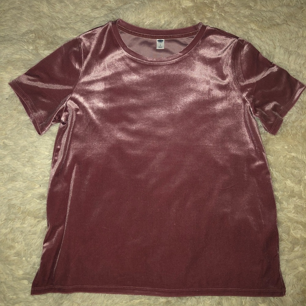 Pink velvet top